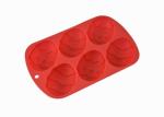 6 Holes Silicone Easter Egg Mould , Colorful Silicone Cake Molds For Kitchen