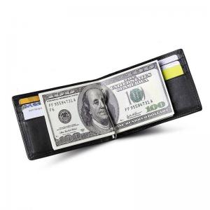 China 11.8x8.3cm PSD RFID Leather Wallet , PDF Mens Bifold Wallet With Money Clip wholesale