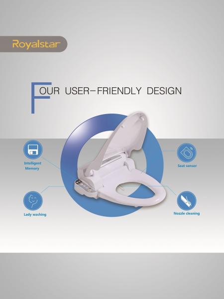Open Front Auto Toilet Seat , Self Cleaning Toilet Seat Water Filtering