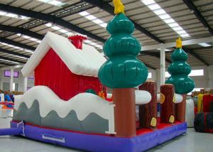China Merry Christmas New Inflatable Santa Claus Bouncer House For Kids Playground on sale