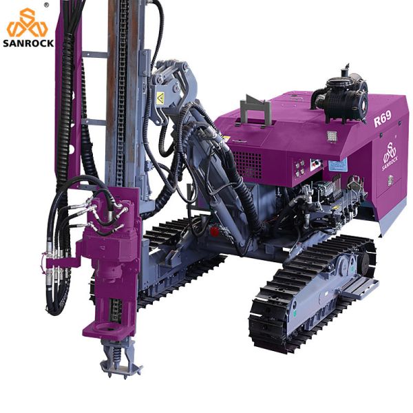 Surface Drilling Rig Crawler Borehole Drilling Rig Lifting Force 27KN Anchor Drilling Machine