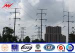 Double Circuit 115kv Galvanized Steel Tubular Pole 300mm Length Bitumen