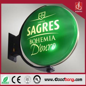 China Custom shape vacuum forming acrylic double side round advertising light box wholesale