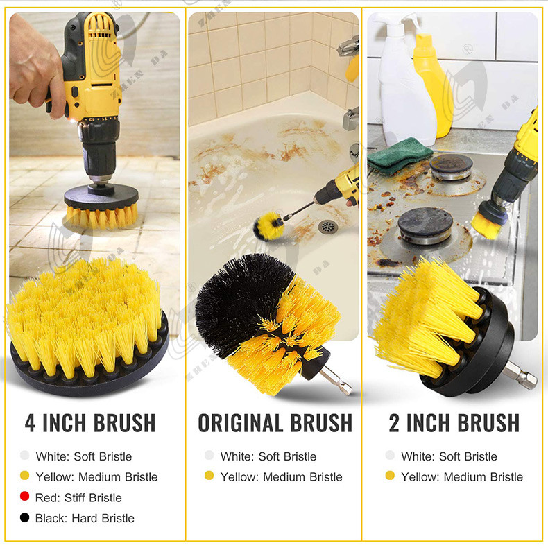 5 Pcs Drill Power Brush Scrubber Cleaning Brush Kits For Household Cleaning