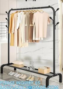 China Clothes Rack, Garment Rack, Clothing Rack for Hanging Clothes, Drying Rack Hanger, Steel Frame, Mesh Storage Shelf on sale