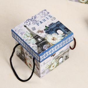 China Decorative Cardboard Carton Packaging Boxes With Cotton Rope / PP Rope Handle wholesale