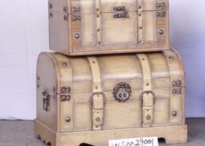 China Europe Style 1L MDF L41 Reclaimed Wood Storage Trunk wholesale