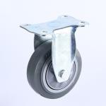 75mm 3inch Platform Trolley Furniture TPR Soft Grey Rubber Plate Swivel Caster