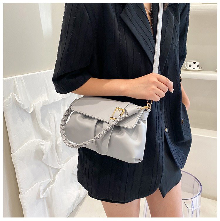 High Qualtiy Style Fold Fashion Weave Crossbody Girls Leather Chains For Women's Bags