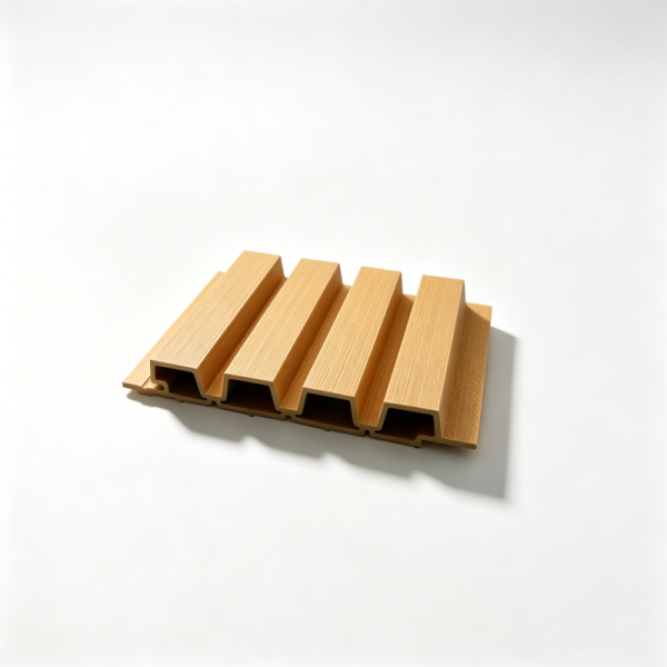 218x26mm WPC Outdoor Wall Panels First Generation Fluted Exterior Cladding Waterproof Weather-Resistant