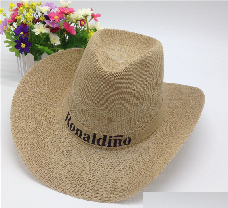 Men Summer Hat Western Cowboy Hat knitted Hat Advertising hat Logo Customized