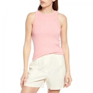 China High Quality Fashionable Pink Women Blank Tank Top Sports Wear Clothing for Ladies on sale