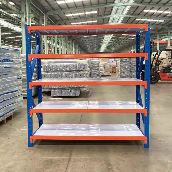 Loading 300kg Boltless Medium Duty Long Span Racking Adjustable Garage Storage Shelving Unit