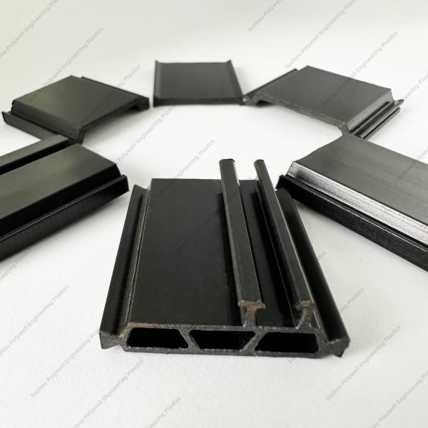 Black Nylon 66 Bar With 25% Glass Fiber Plastic Extrusion Profiles For Thermal