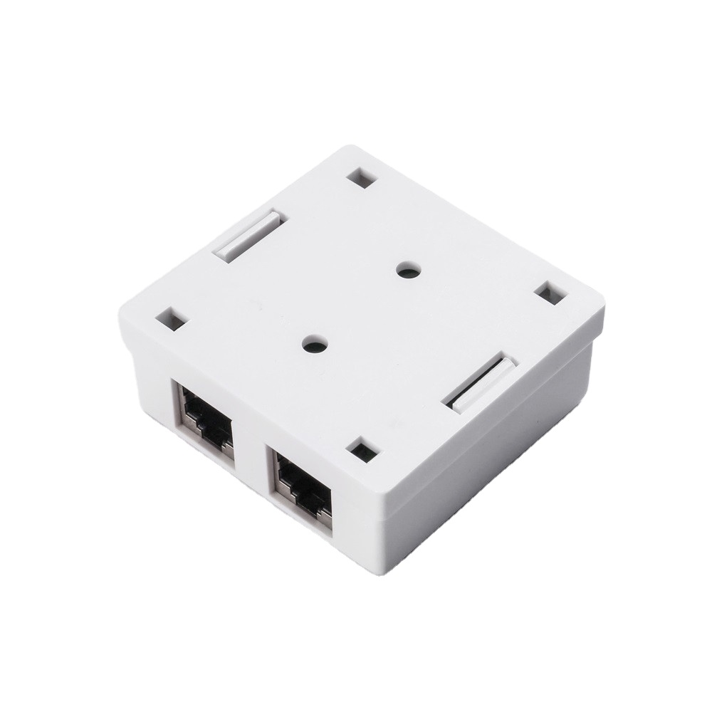 Plastic Cat6 2port FTP Keystone Jack Female Connector for Smooth Network Connection