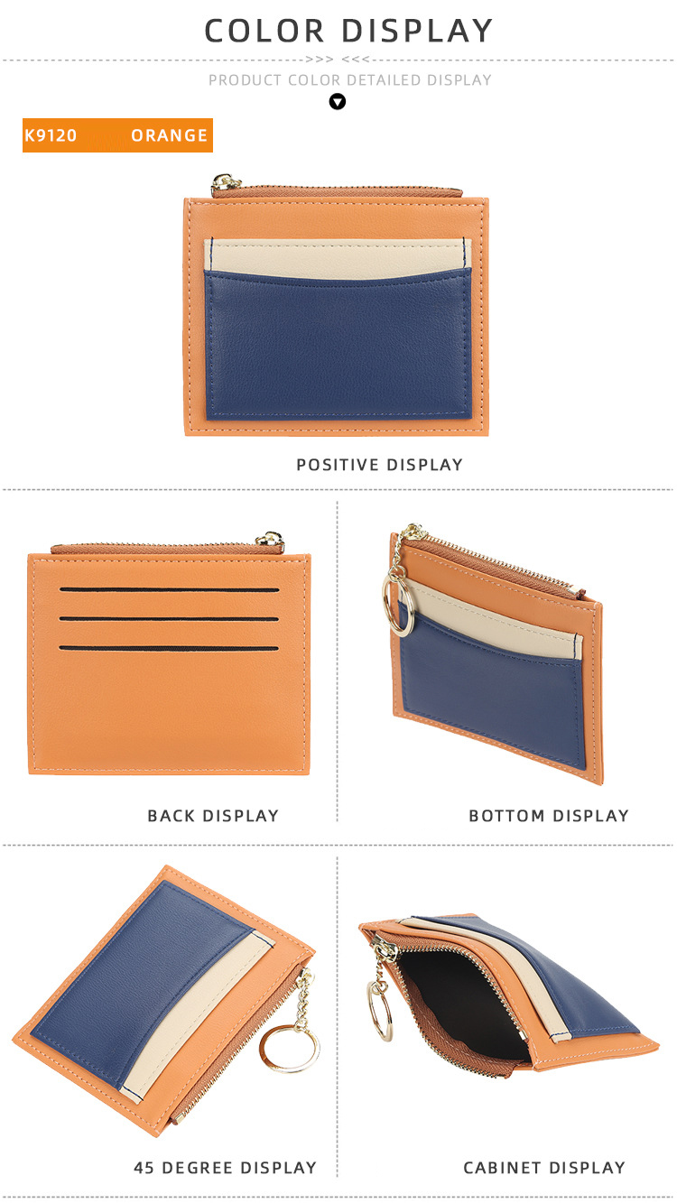 Fashion Zipper Pocket Ladies Wallets Purse for Women Package Size 12cm * 10cm * 1cm