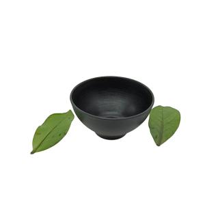China Camping Melamine Round Bowl / Black Bowl 5'' Tasteless Durable wholesale