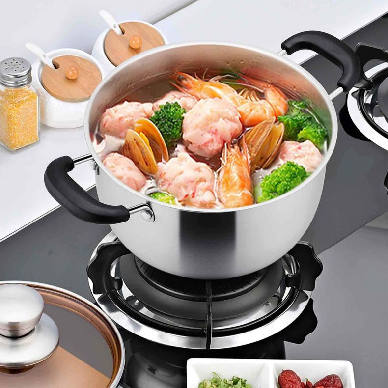Wholesale Top Seller Kitchen Cooking Ware Hot Pot Induction Stainless Steel Cookware Soup Pot