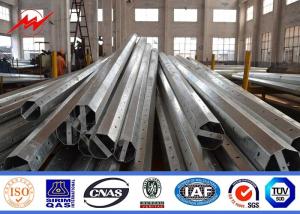 China 10m Bitumen 220 Kv Steel Pipes Outdoor Light Pole For Overhead Line Project wholesale