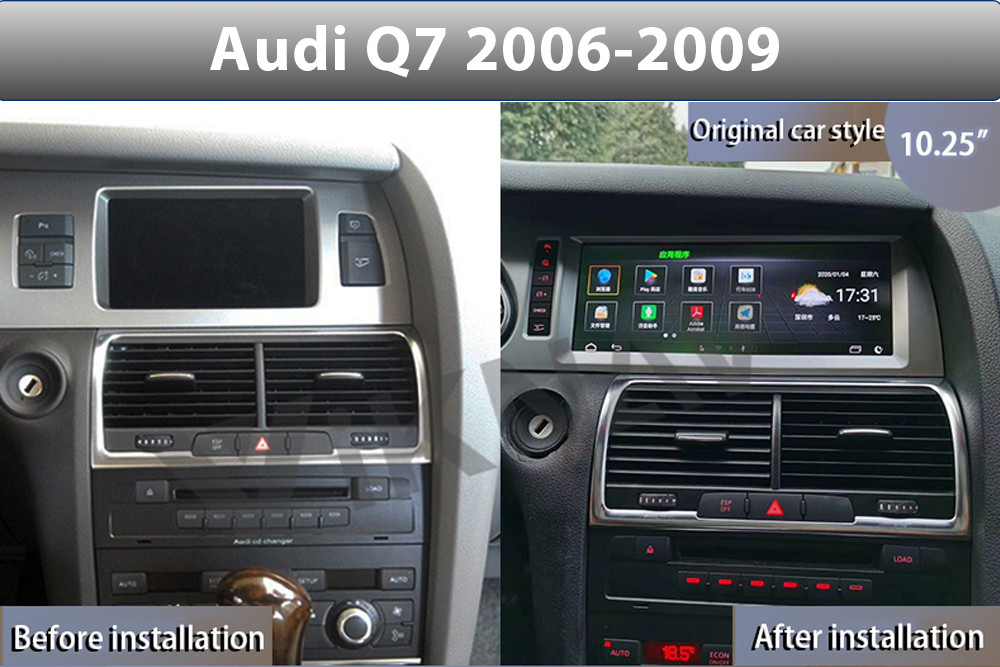 10.25 Inch Audi Android Radio Car GPS Navigation Radio With Screen