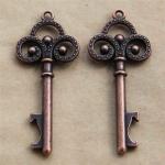 Die casting antique key shape beer bottle opener, innovative wedding favor,