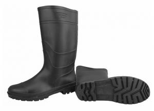 China Anti Slip PVC Rain Shoes Black Matte High Barrel Rubber Shoes wholesale