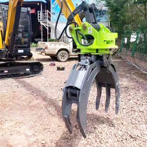China Wooden Hydraulic Rotating Grapples , Q355B Excavator Stone Grapple wholesale