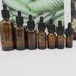 100ml Amber Glass Cosmetic Bottles Dropper Ratchet Closure Protect Children