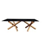 95inch Rectangle Glass Top Dining Table 4 Seater Glass Dining Table With Chairs