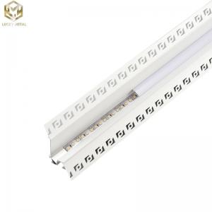 China Angled Aluminium Strip Light Channel Profile 50mm For Flush Mount Lighting wholesale