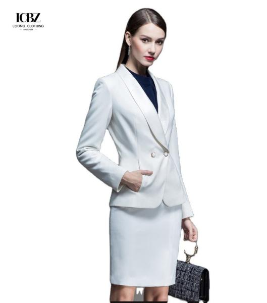 Hand Embroidery Womens Business Suits for 2021 Work Formal Occasions Single