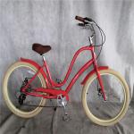 Lightweight Aluminum Unisex Step Thru 8 Speed Hybrid Women Beach Cruiser Bike