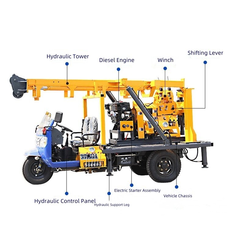 Diesel Household Water Well Drilling Rig Hydraulic for Geological Exploration Coring