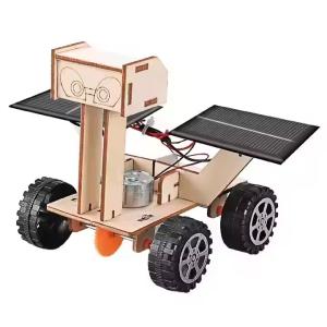 China Wooden STEM Experiment Kit Natural Color Solar Powered Safe Assembly wholesale