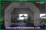 Inflatable Finish Arch Durable White Blue Red 6x3m Inflatable Start Finish Arch