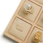 3x3 Multi Cells Solid Wood Jewellery Presentation Tray For Ear Rings Studs