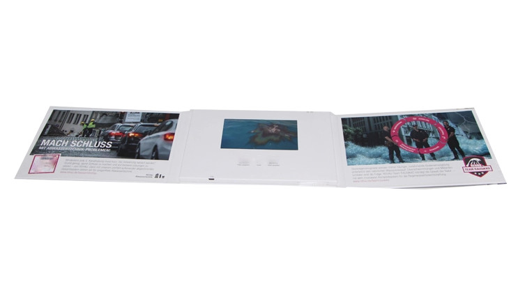 Digital custom video brochure card optional memory with multipage