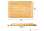 Eco Friendly Wood Block Chopping Board Large Meat Cutting Board 12''X18''X0.8''
