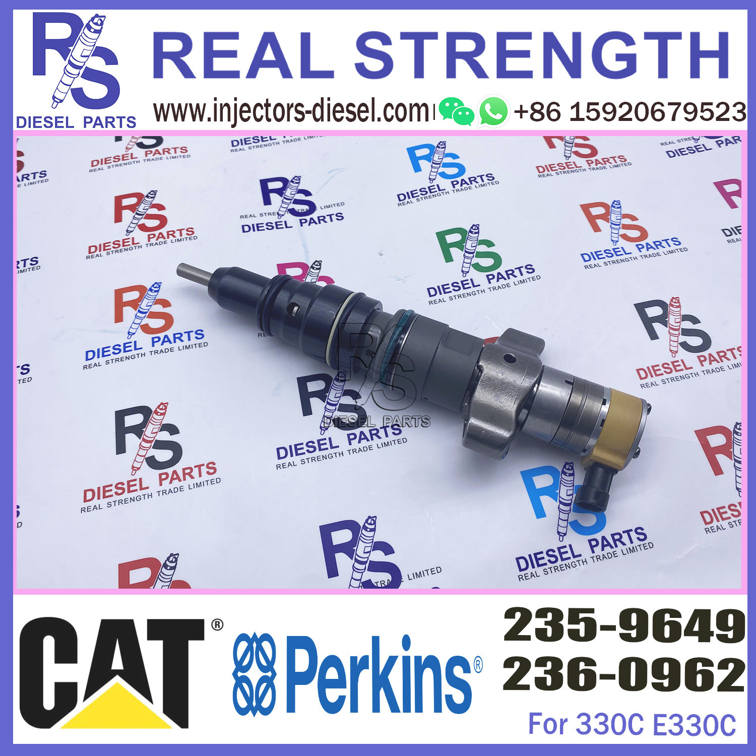 Common rail fuel injector 235-9649 2359649 diesel engine fuel injector spare parts 235-9649