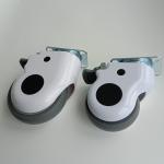 5 Inches Wheel Diameter Medical Caster Wheels White / Black 2 Inches Overall