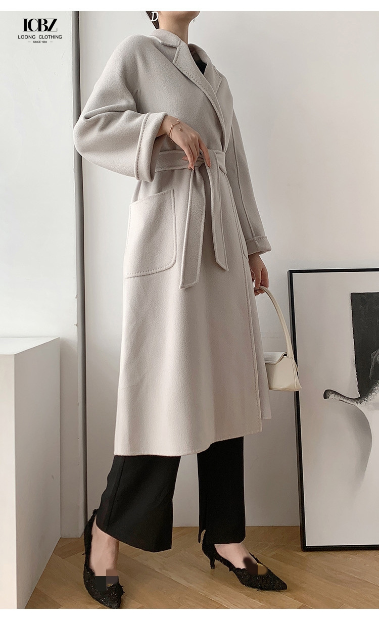 Plus Size Autumn Winter Wool Woolen Long Cardigan Jacket Woman Crop Jacket Ladies Overcoat