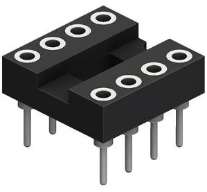 China 243-08-1-03 DIP Connector 7.62mm 8 Pins IC Row Spacing Tin Through Hole wholesale