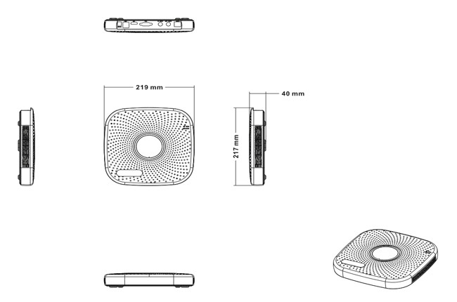 Mini H.265 9CH NVR Network Video Recorder 1pcs SATA P2P Function
