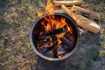 OEM Portable Steel Fire Pits 15Inch Wood Burning Stoves Sliver Painted