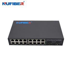 China OEM 16 UTP Ports Gigabit 2 SFP Ports 10/100/1000Base-T 16 Ports to 2*1.25G SFP Module Fiber Ethernet Switch wholesale