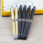 promo metal bank pen,metal Gel ink roller pen with cap