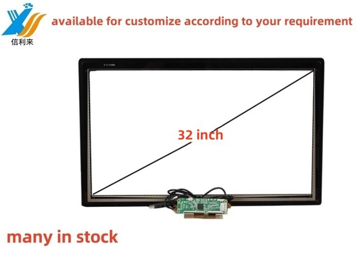 Hot sale Customize 32 inch multi touch projected capacitive (PCAP) Touch Screen Panel Monitor LCD display waterproof oilproof Anti-UV AR AG AF IIC USB