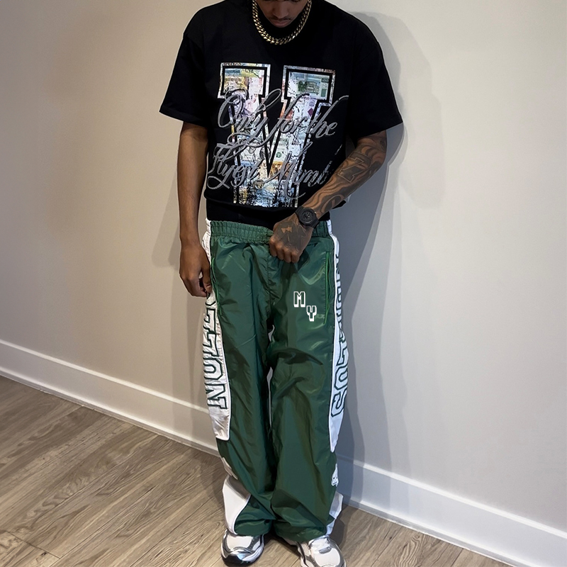 Custom Logo Mens Jogger Sweat Outdoor Track Flare Baggy Pants Sweatpants Windbreaker Nylon Lightweight Trouser for Men