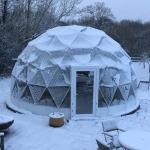 Steel Frame Transparent pvc Geodesic Garden house dome igloo tent