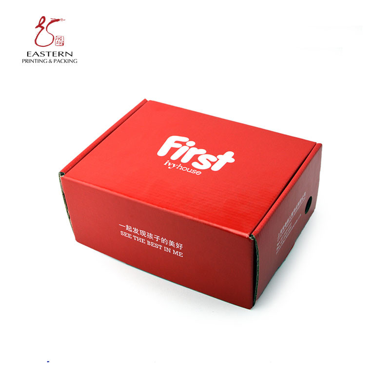300mm Length Corrugated Shoe Box , Custom Cardboard Shoe Boxes E Flute